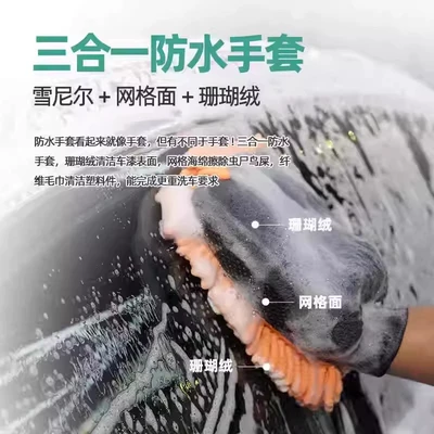 Paw Double-Sided Waterproof Coral | Car cleaning tools