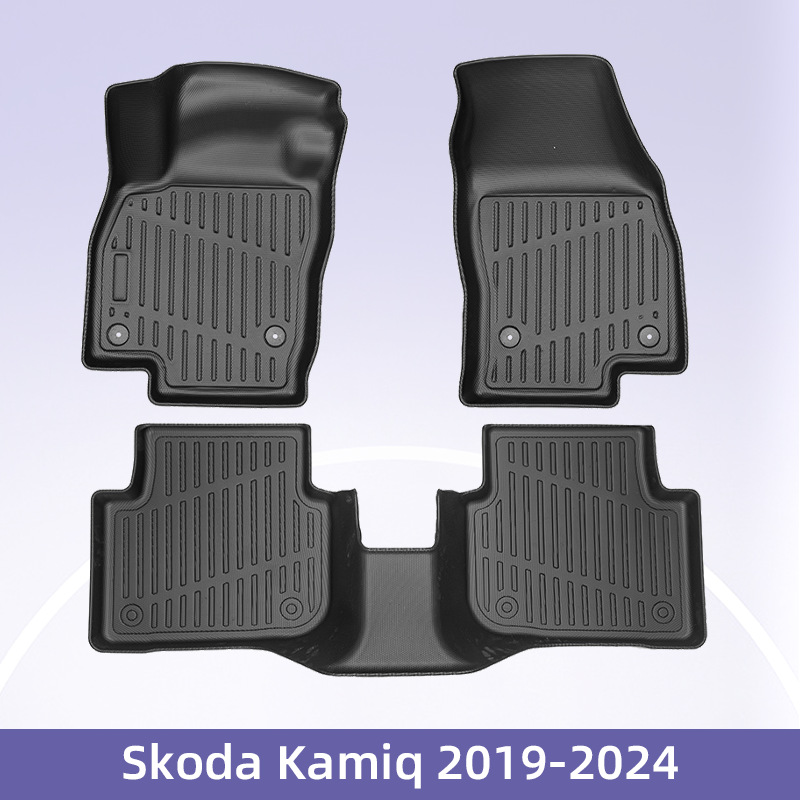 Europa para Skoda Kamig2019 - 2024 combustible 3D todo el tiempo material TPE almohadilla de pie de automóvil