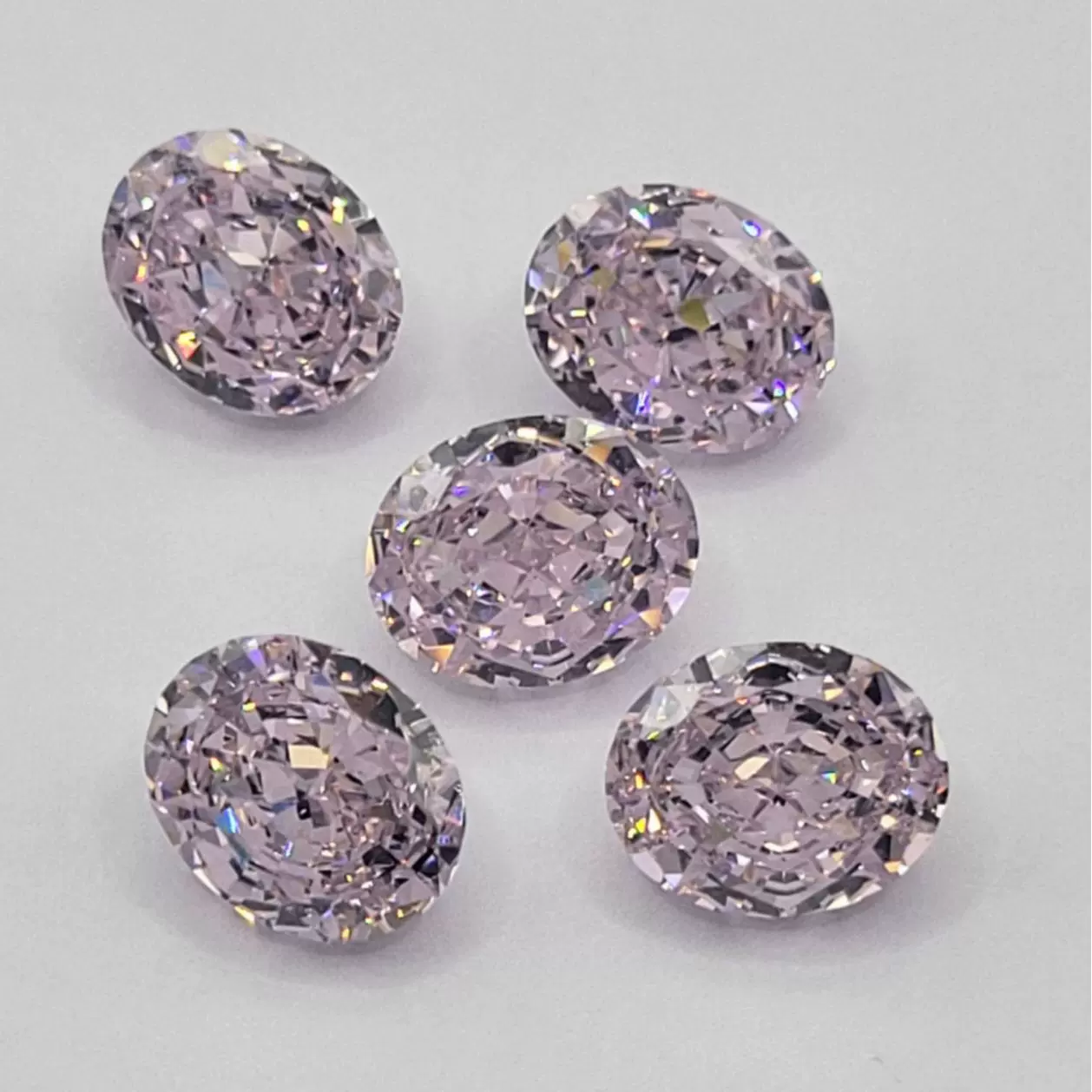 5A浅粉高碳钻冰花cz钻梧州人造宝石工厂跨境代发铺货宝石工艺饰品