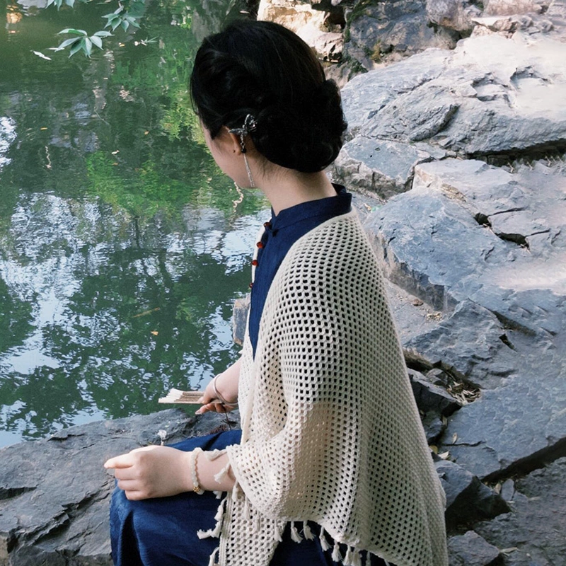 Летний плащ, чангсам, вязанный тренч, 5 лет, китайский стиль