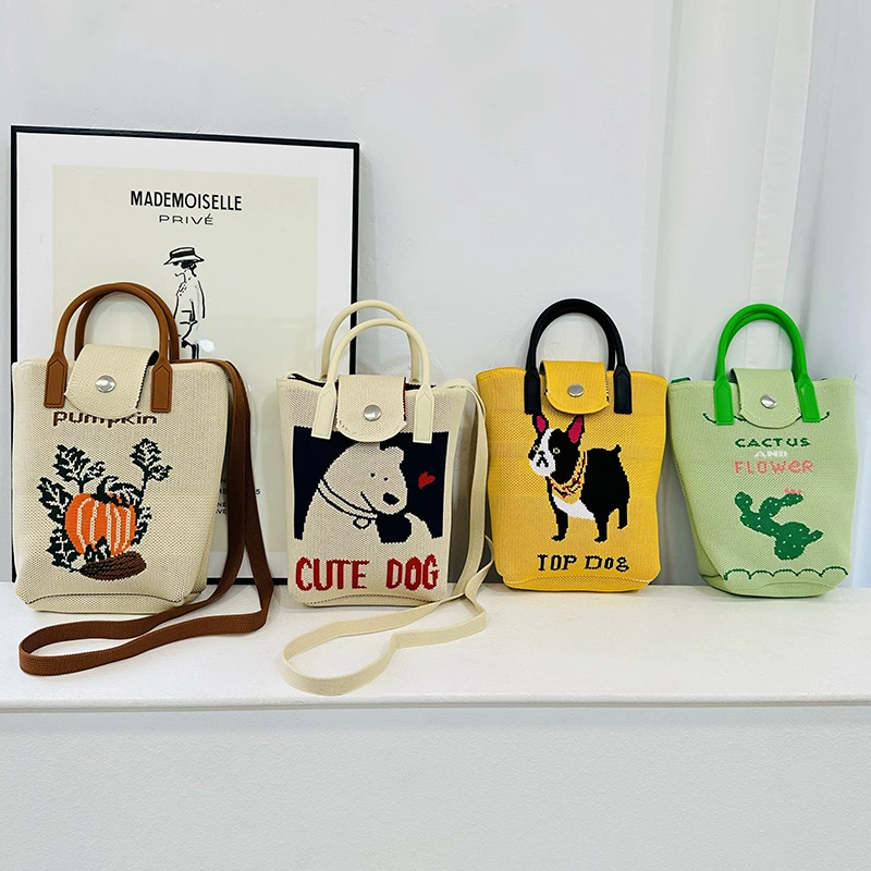 Summer woven small design shoulder bag, handheld small bag for elementary school students