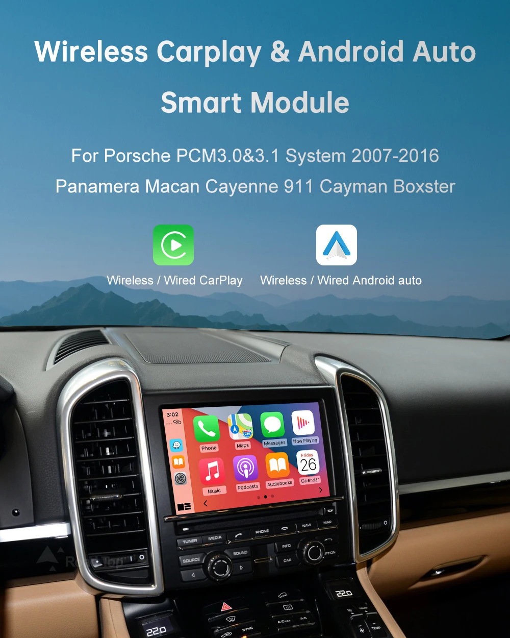 Wireless Carplay Car-Machine Interconnection Is Suitable for Porsche Pcm3.0 Pcm3.1 Decoder Module Decoder