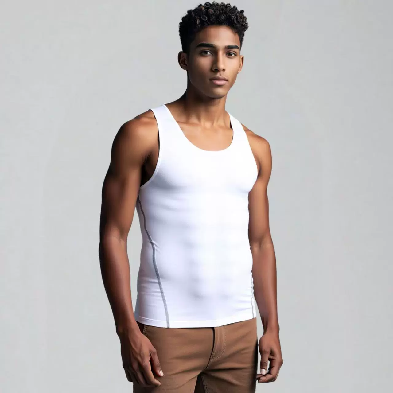 跨境男士运动背心跑步训练健身服弹力速干透气紧身衣坎肩打底背心