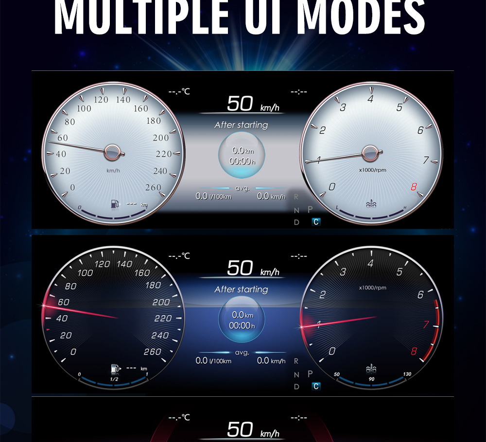 Suitable for Mercedes-Benz Cw205 X253 12.3inch Large-Screen High-Definition Lcd Instrument Panel