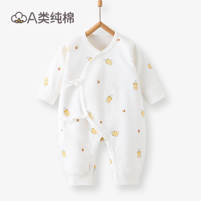 Pure Cotton Class a Baby Romper Anyang Infant Clothing Butterfly Romper Baby Clothes Newborn Spring and Autumn Air-Conditioned Jumpsuit