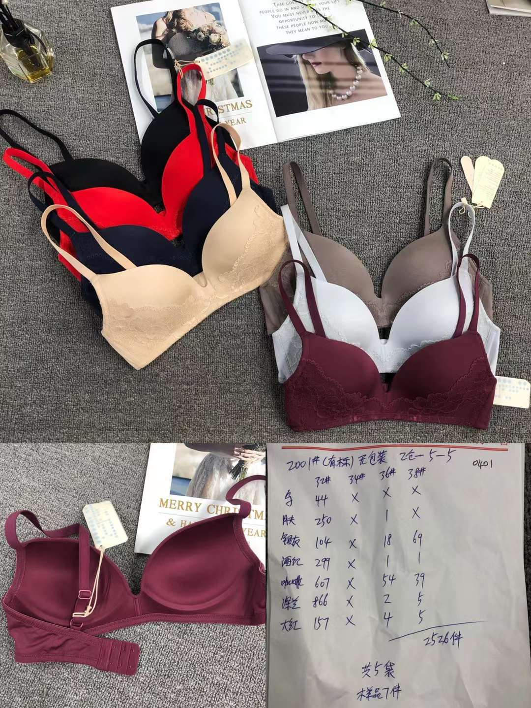 Nueva colección de pecho push-up ajustable de dos pechos cómoda sin costuras inalámbrico superior delgada inferior gruesa ropa interior sujetador de las mujeres