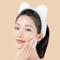 Cross-border foreign trade round cotton pads, three-layer thickened 100 pieces makeup remover cotton pads, skin-friendly and edge-proof, cotton pads wholesale