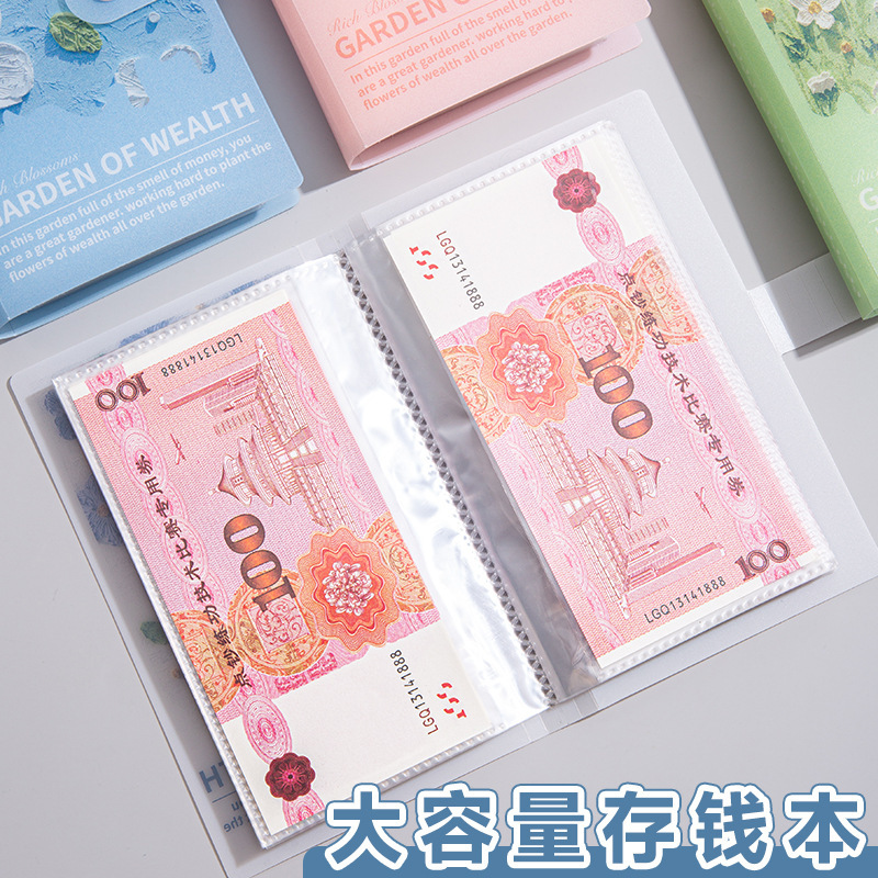 油絵透明貯金帳現金収納貯金帳新しい家族コレクションアルバム写真フォトルーズリーフ|undefined