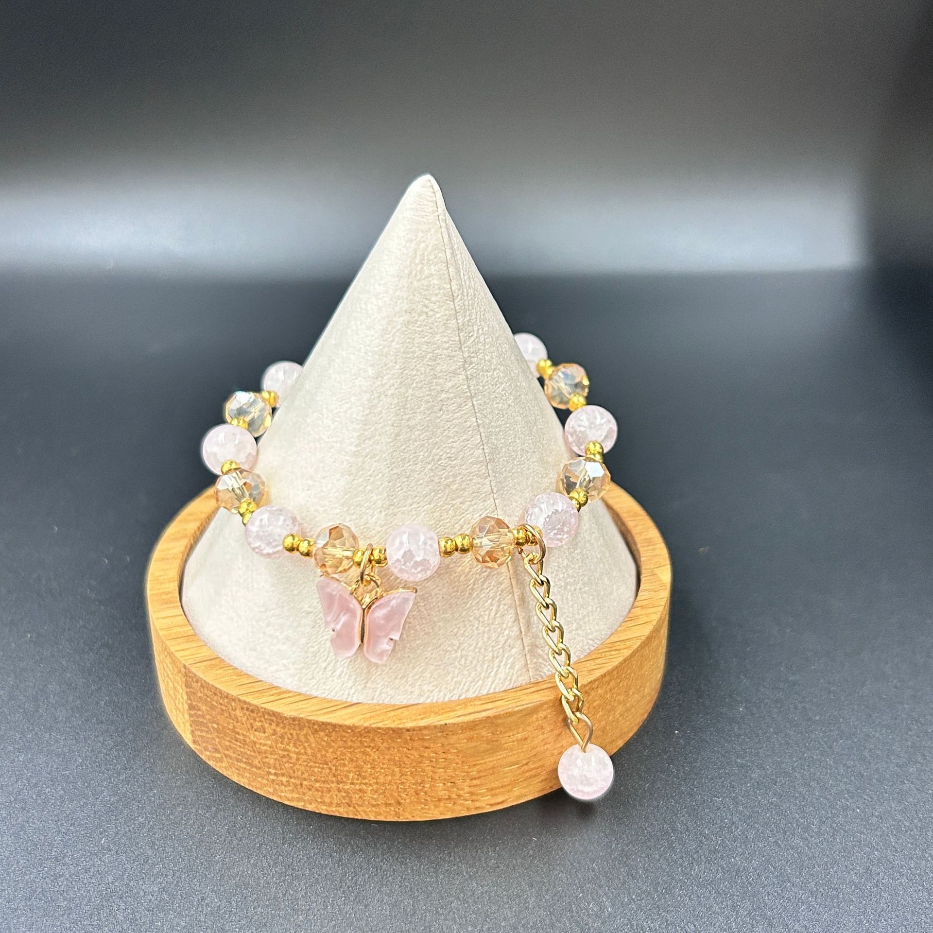 나비 팔찌 핑크