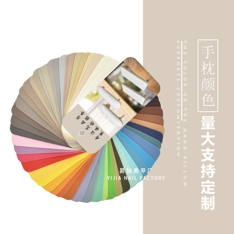 Minimalista manicura mano almohada estera traje acrílico color crema mano soporte fototerapia máquina salón de uñas estilo japonés