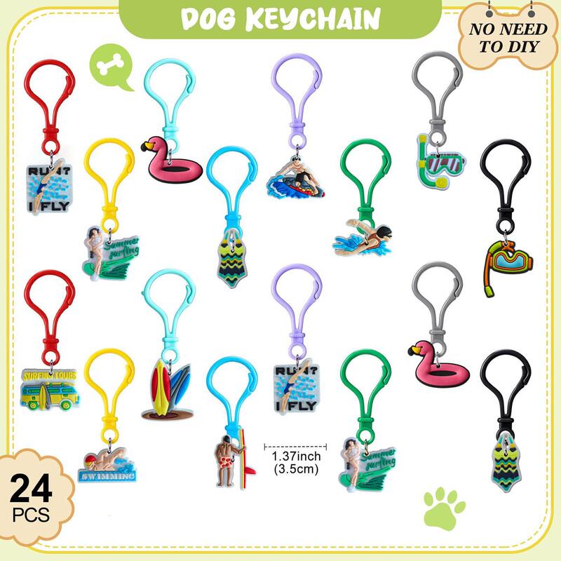 Etsy Swimming Surfing Cute Plastic Buckle Cross-Border Hot Selling Small Gifts DIY Pendant Cool Keychain