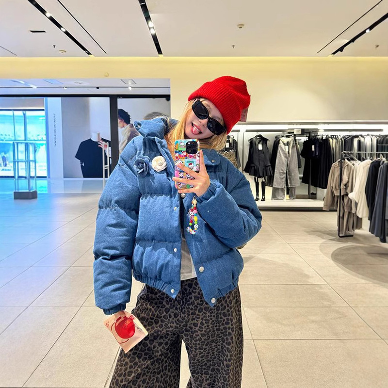 2025冬季新款羽绒棉服女宽松保暖时尚面包服棉袄短款立领百搭外套|undefined