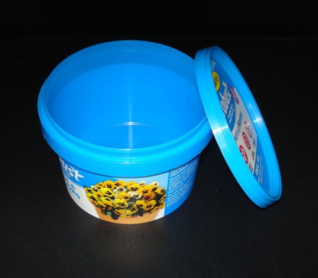 塑料盒厂家销售 500g圆盒 雪糕盒 注塑工艺 模内贴标 规格多样