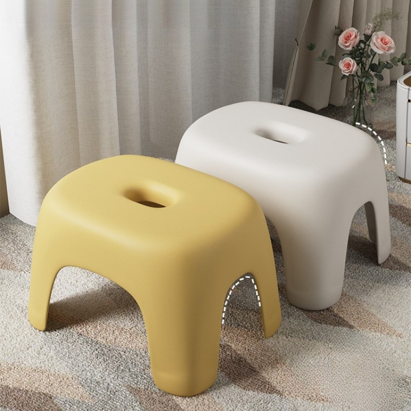 Small Stool, Low Stool, Plastic Children's Cartoon Chair, Thickened Footstool, Bathroom Non-Slip Household Living Room Bench