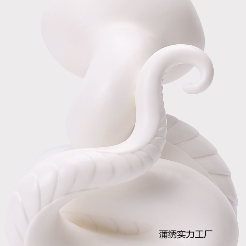 뱀의 창조적 인 세라믹 조디악 년 동물 장식 마스코트 허리 허리 연구 책상 거실 장식 선물