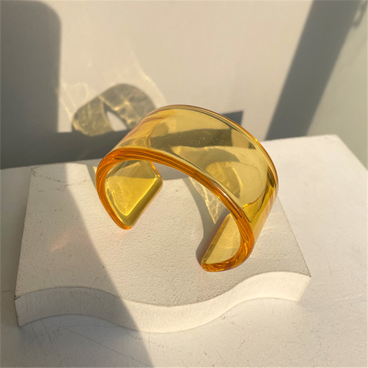 Acrylic Material Simple Style Solid Color Arylic Bangles Wholesale