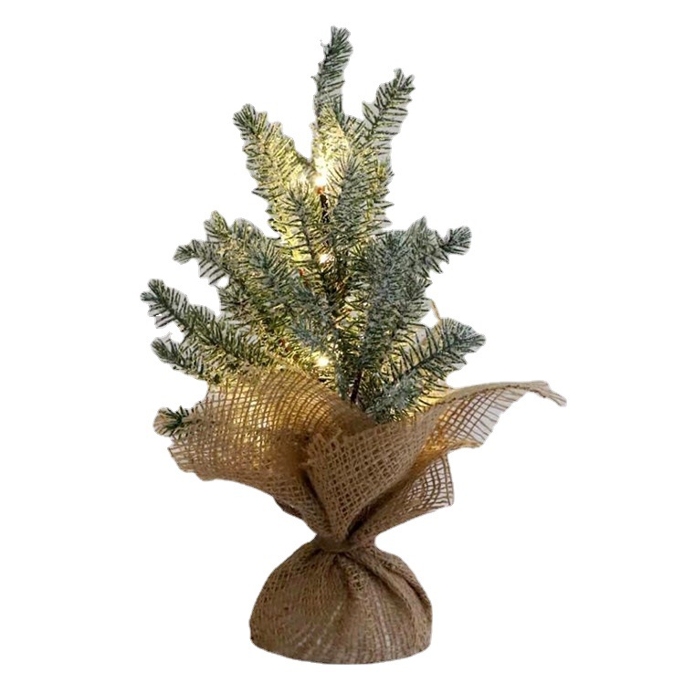 仿真迷你圣诞树灯 小型桌面松针树圣诞树装饰诞节树摆件批发