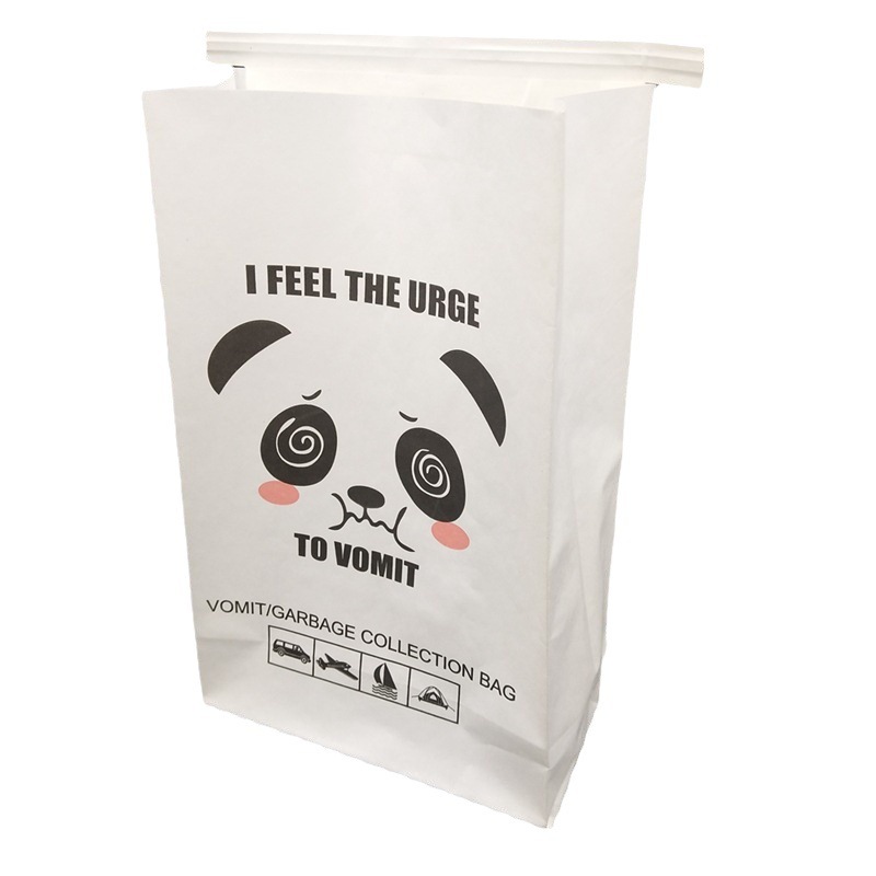 En stock bolsa de basura del coche a prueba de aceite no fugas bolsa de papel tira de alambre de hierro fácil sellado bolsa de papel recubierto impresión personalizable