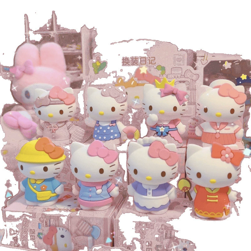 Блайнд-бокс Hello Kitty коллекционная кукла переодевалка, ручная работа, сердечный сувенир