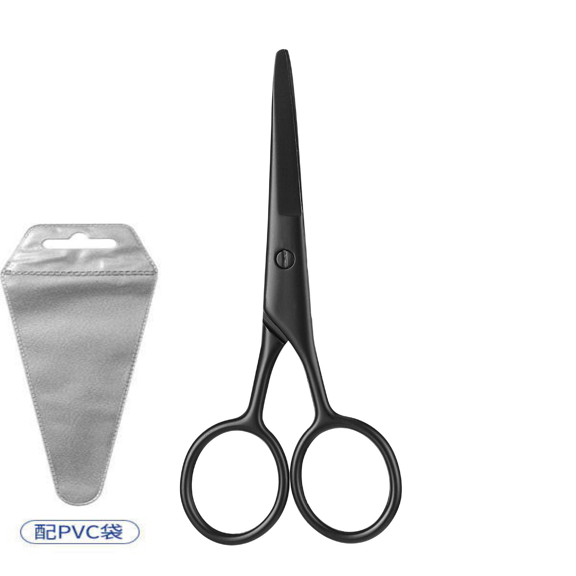 Juego de tijeras de pelo de nariz para hombres, cabeza redonda, afeitado de acero inoxidable, limpieza de fosas nasales, tijeras pequeñas manuales para mujeres