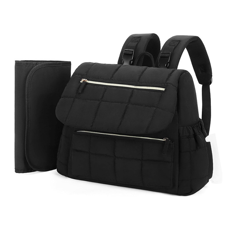 Amazon nueva mochila de pañales inflables bolsas de pañales con bolsillo aislante de pañales de viaje con almohadilla de pañales