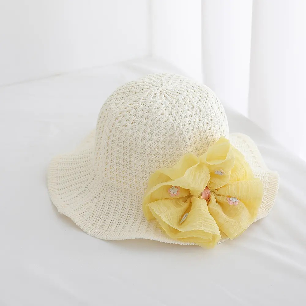 Sombrero para el sol para niños, sombrero grande para mujer, sombrero de paja con protección solar, sombrero de playa para niñas de verano, sombrero de sol para niñas de moda delgada