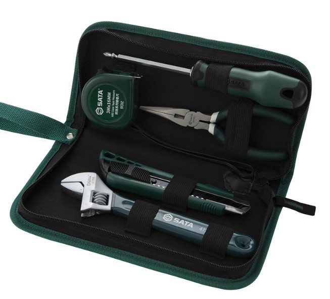 世达工具家用5件套手动维修工具包世达06002家庭基本维修套装组合