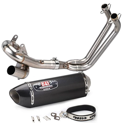 section with swirl MT07 exhaust – Motorcycle exhaust pipe - full-set-c