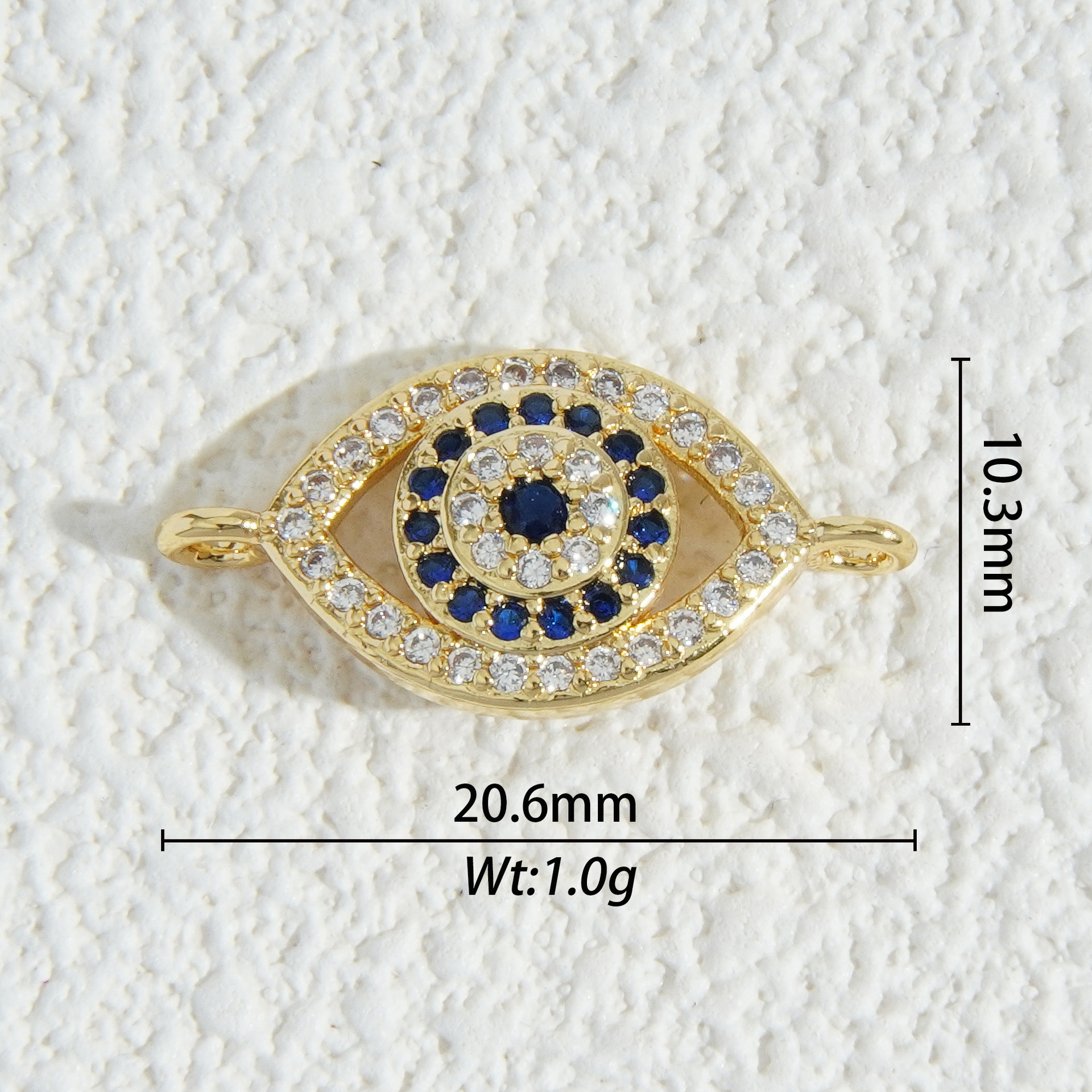 18K oro micro-cristalino accesorios de piedra estrella luna mariposa flores amor colgante DIY collar material pendientes