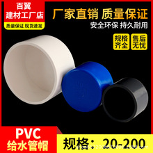 PVC给水管帽 堵帽 管堵闷头堵头 给水管配件 闷盖20-50 -250 白色