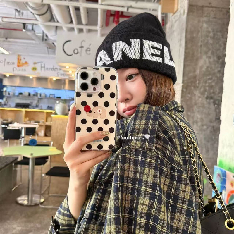 Cute Polka Dot Round-nosed Elephant Case For IPhone 16, Pro, 17 Pro Max, Full Coverage_voghion.com