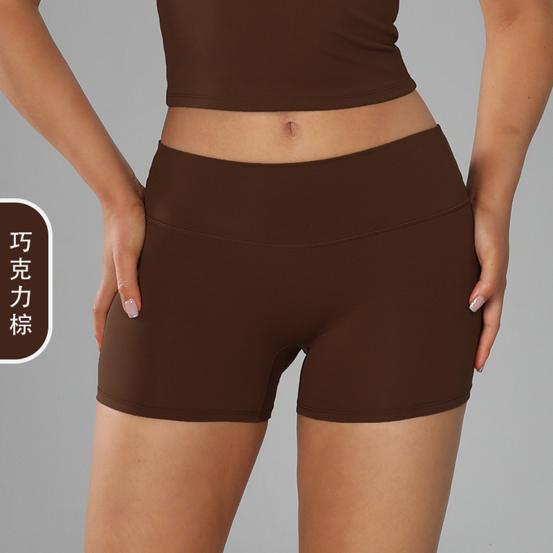 Europa y los Estados Unidos abrasivo transfronterizos pantalones cortos de yoga ajustados de cintura alta para mujeres pantalones de gimnasio abdominales para elevar las caderas para correr pantalones cortos deportivos 8519