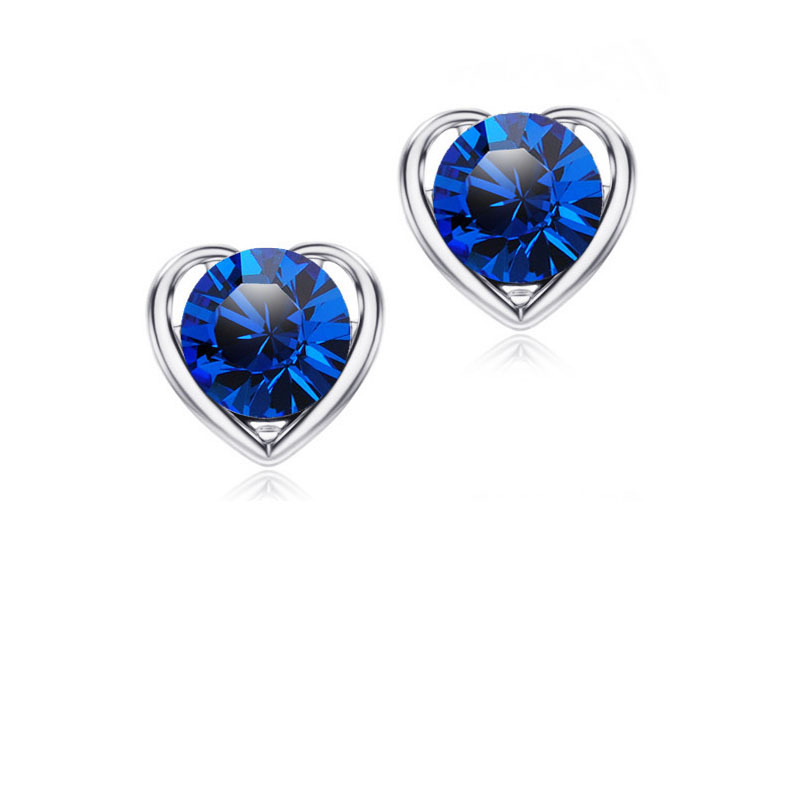 Directo de fábrica al por mayor en stock moda cristal Corazón en forma de corazón collar pendientes anillo pulsera conjunto de cuatro piezas