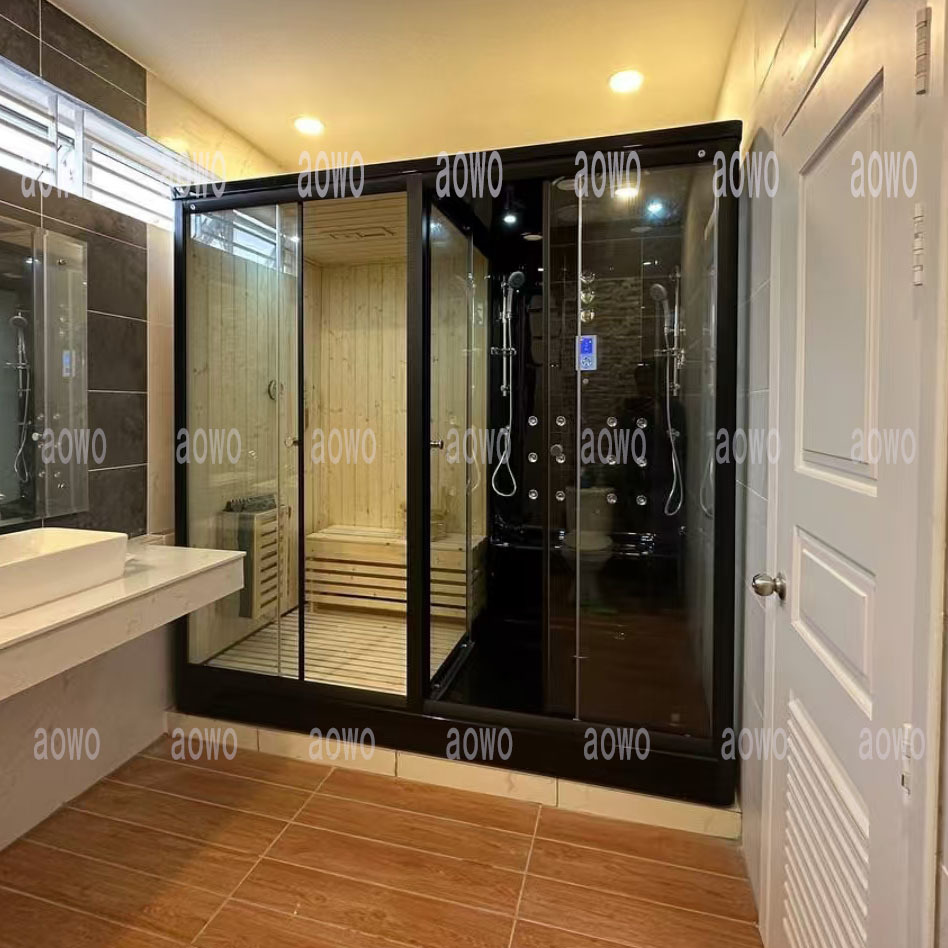sala de vapor húmedo y seco, sala de vapor húmedo de tecia, sala de ducha húmeda de vapor, sala de club, sala de sauna, sala de vapor de sudor, separación húmeda y seca integrada