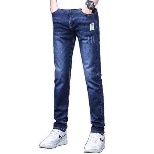 Trendy Cowboy Spring and Autumn Men's Elastic Hip-Hop Brand Stylish Simple Versatile Slim Fit Long Pants