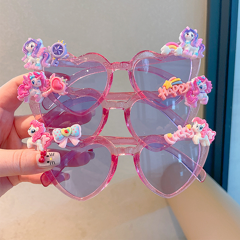 Children's 2025 New My Little Pony Sunglasses Girls Sun Protection Uv Sunglasses Polarized Mirror Love Glasses Summer Children's 2025 New My Little Pony Sunglasses Girls Sun Protection Uv Sunglasses Polarized Mirror Love Glasses Summer