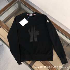 高版本秋冬款蒙口淼男士卫衣蒙家贴布圆领印花长袖潮牌休闲卫衣男