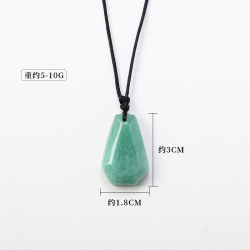 Hot selling natural crystal coffin pendant hand-polished ore gemstone coffin fortune feng shui pendant jewelry wholesale