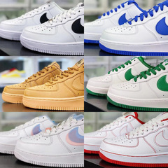 莆田純正スエード エア フォース ワン ウィートカラー ロートップ スニーカー AF1 ピュアホワイト メンズ レディース シューズ ティファニー マカロン