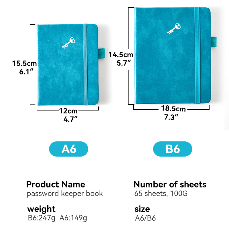 Libro de grabación de contraseñas transfronterizo de Amazon Libreta de direcciones libreta de teléfonos página de índice de cuero de imitación con lápiz insertar vendaje libro de contraseñas