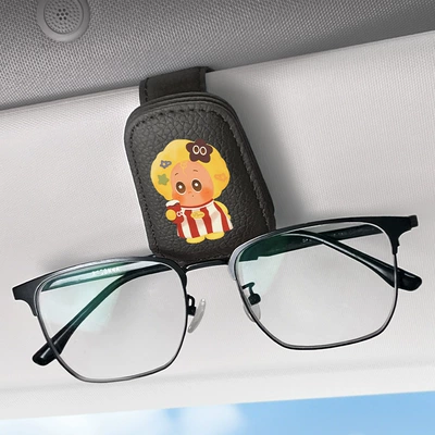 Model Car-Mounted Glasses Clip for: Car Glasses Clip/Bill Clip - black-cola-star-man
