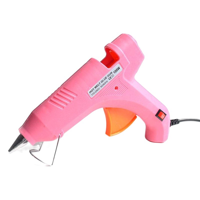 Pistola de Silicona Caliente Enchufable con Soporte para Manualidades
