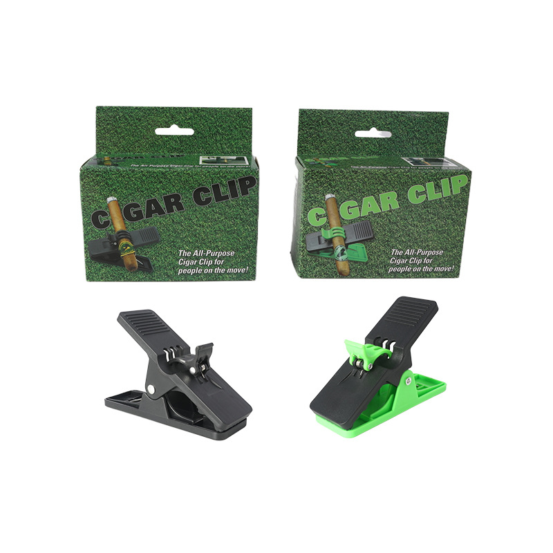 Clip de cigarro de golf de venta caliente transfronterizo Clip de doble capa Cigar ClipABS plástico para bolsa de bolas de carrito de golf