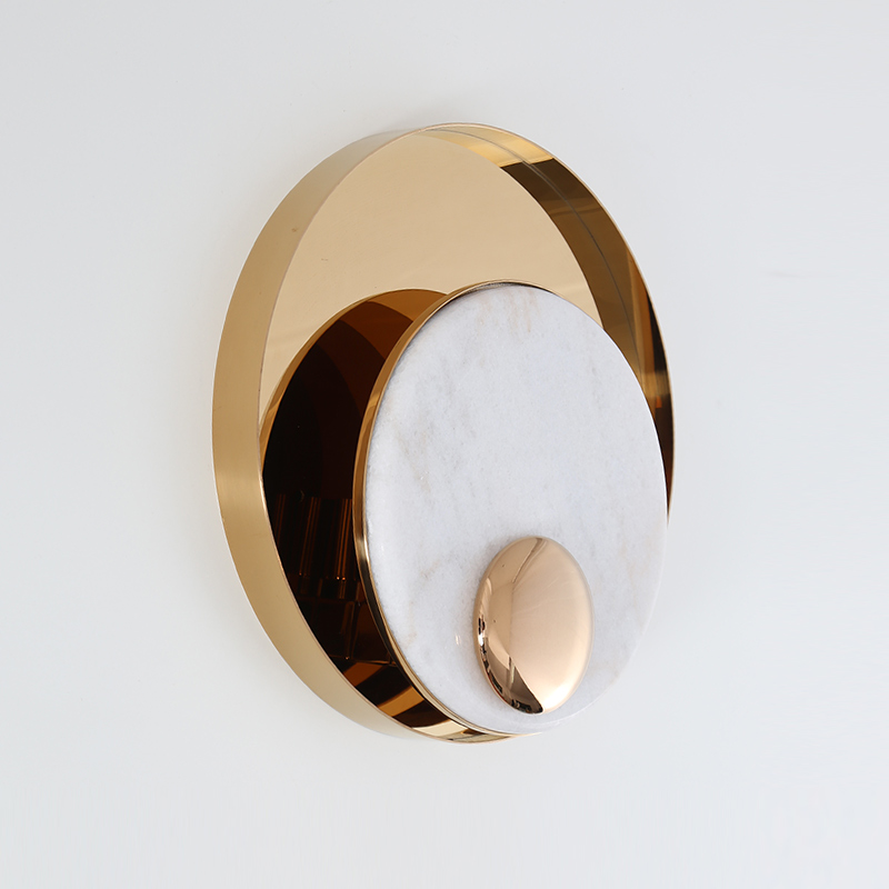 Pasillo lámpara de pared de fondo lámpara de pared dormitorio diseñador de fondo luces de hotel escaleras mármol nórdico
