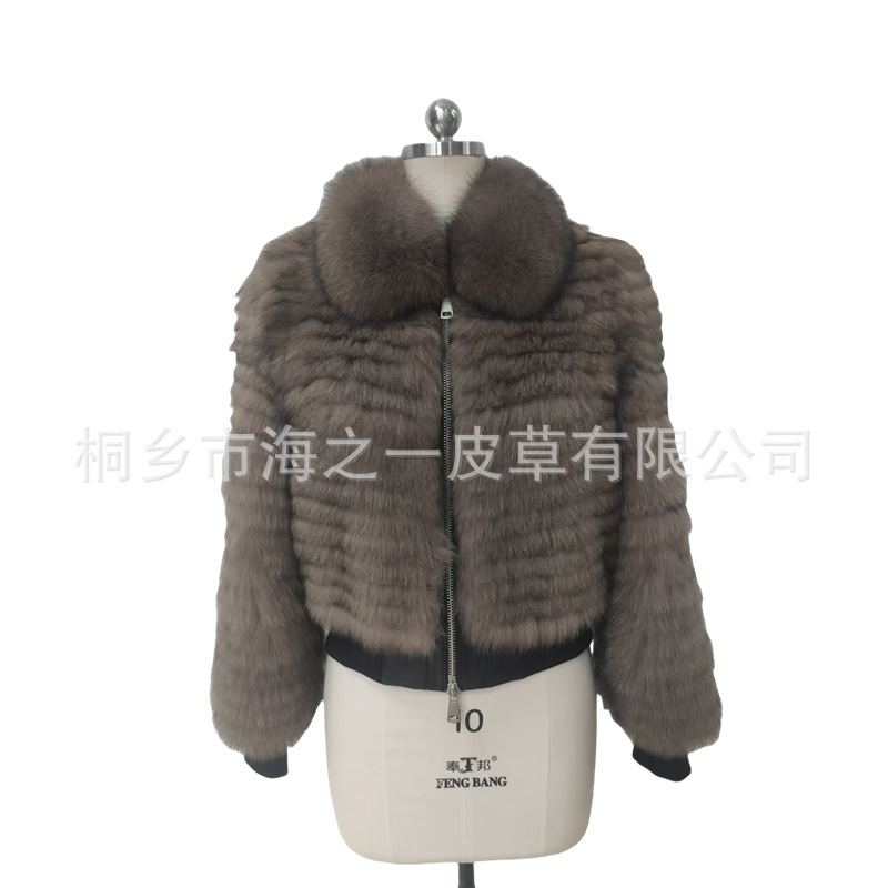 Cross-Border Autumn and Winter New Women's Real Fur Fox Fur Car Strips Spliced Sheepskin Women's Outwears Loose Coats for Women Cross-Border Autumn and Winter New Women's Real Fur Fox Fur Car Strips Spliced Sheepskin Women's Outwears Loose Coats for Women