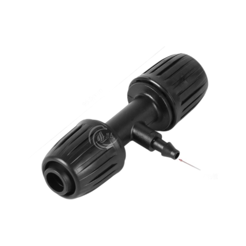 16 PE tubo de bloqueo girar 4 / 7 tubo capilar de tres vías seis vías PE tubo directo a través del codo conector horticultura microrroyección goteo accesorios de tubería