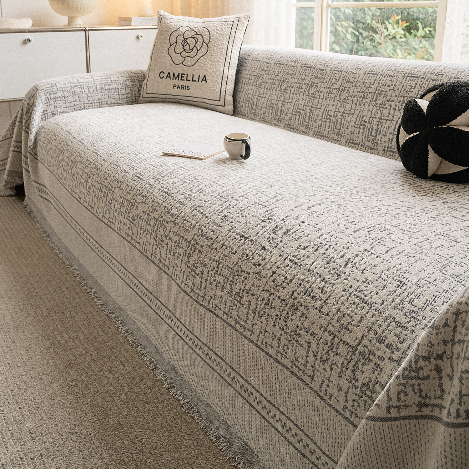 Toallas de sofá 2025 nuevas cuatro estaciones anti-gato rascar cojín de sofá de alta calidad cubierta completa manta de cubierta Schneider