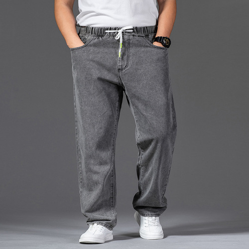 Straight-leg loose winter and autumn men's plus-size wide-leg mid-rise men's clothing durable men's pants for fat men