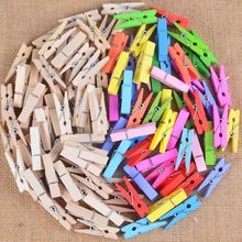 幼儿园环创材料小木夹照片彩色小夹子墙小木桌面