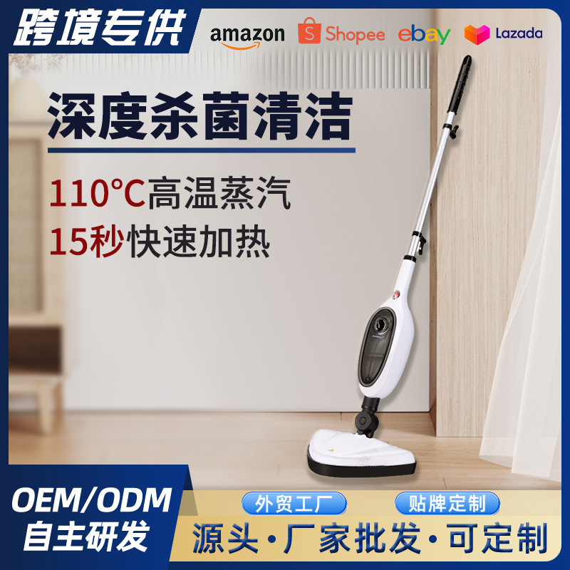 Cross-Border Hot-Selling Steam Mop New Product Launched High-Temperature Sterilization Electric Steam Mop Scrubbing Floor Machine Lazy Mop